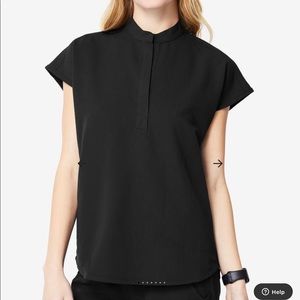 FIGS rafaela oversized mandarin collar scrub top